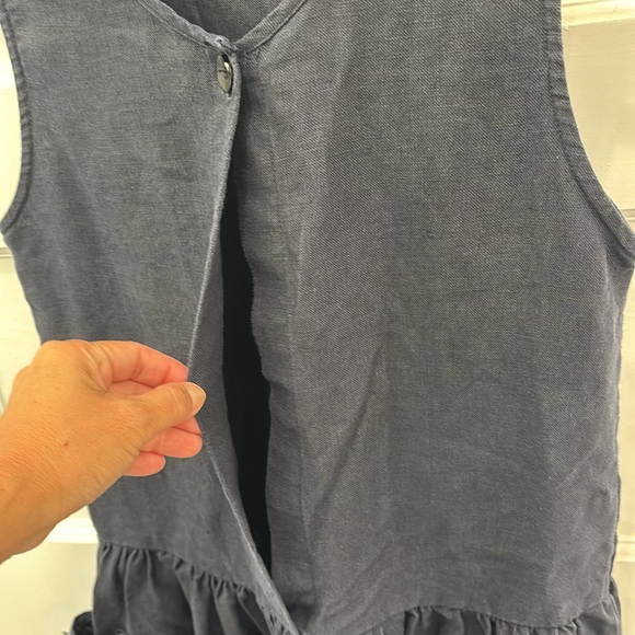 Women's Jesse Kamm Linen Dress in Navy, Size M - Picture 4 of 10